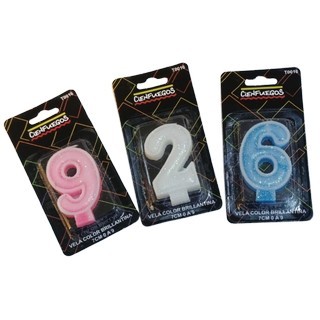 Vela numero 7cm. T0016 ( 20% Dto x 12u. )