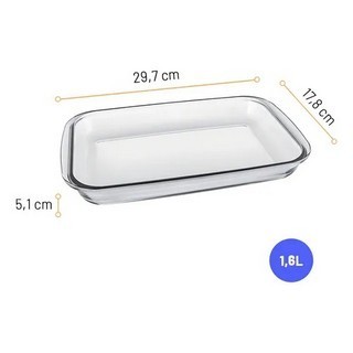 Fuente vidrio 29 * 17cm. JOS067